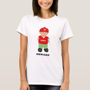 Moderne grappige geprikkelde cartoon T-Shirt