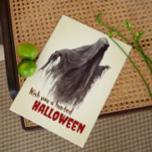 Moderne grappige griezelige spookachtige ghoul ach kaart