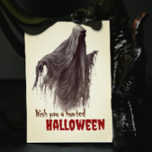 Moderne grappige griezelige spookachtige ghoul ach