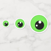 Moderne Grappige Groene Boze Oog Verjaardagsconfet Confetti (Achterkanten)