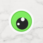 Moderne Grappige Groene Boze Oog Verjaardagsconfet Confetti (Kleine voorkant)