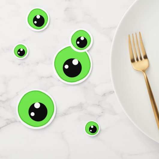 Moderne Grappige Groene Boze Oog Verjaardagsconfet Confetti (Groep)
