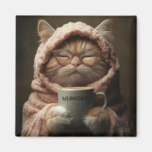 Moderne grappige huisdier dagen woensdag magneet