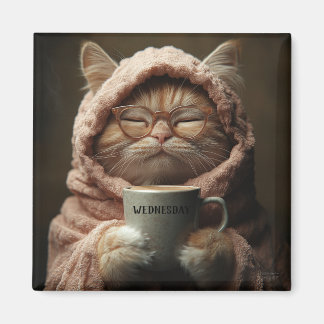 Moderne grappige huisdier dagen woensdag magneet