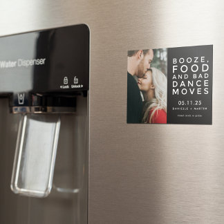 Moderne Grappige Huwelijksfoto Save the Date