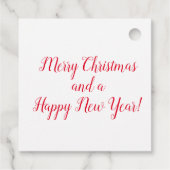 Moderne grappige Kerst rendier wit rood Bedankjes Labels (Achterkant)