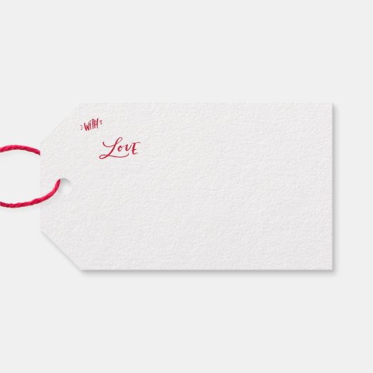 Moderne grappige Kerst-reuzenherten witte feestdag Cadeaulabel (Achterkant Horizontaal)