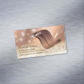 Moderne, grappige, kleurrijke, mousserende HAIR lo Magnetisch Visitekaartje (Voorbeeld)