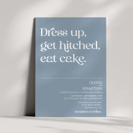 Moderne Grappige Minimale Typografie Stoffig Blauw Kaart