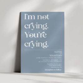 Moderne Grappige Minimale Typografie Stoffig Blauw Kaart