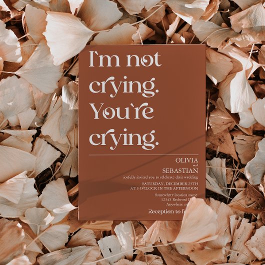 Moderne Grappige Minimale Typografie Terracotta Br Kaart