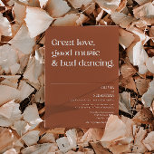 Moderne Grappige Minimale Typografie Terracotta Br Kaart