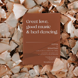 Moderne Grappige Minimale Typografie Terracotta Br Kaart