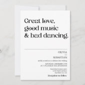 Moderne Grappige Minimalistische Typografie Witte  Kaart (Voorkant)