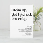 Moderne Grappige Minimalistische Typografie Witte Kaart (Staand voorkant)