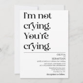 Moderne Grappige Minimalistische Typografie Witte  Kaart (Voorkant)