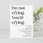 Moderne Grappige Minimalistische Typografie Witte Kaart (Staand voorkant)