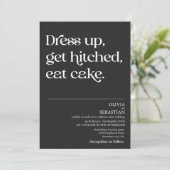 Moderne Grappige Minimalistische Typografie Zwart  Kaart (Staand voorkant)