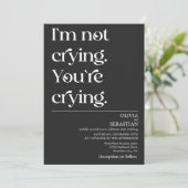 Moderne Grappige Minimalistische Typografie Zwart  Kaart (Staand voorkant)