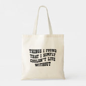 Moderne Grappige Minimalistische Zwarte Typografie Tote Bag (Achterkant)