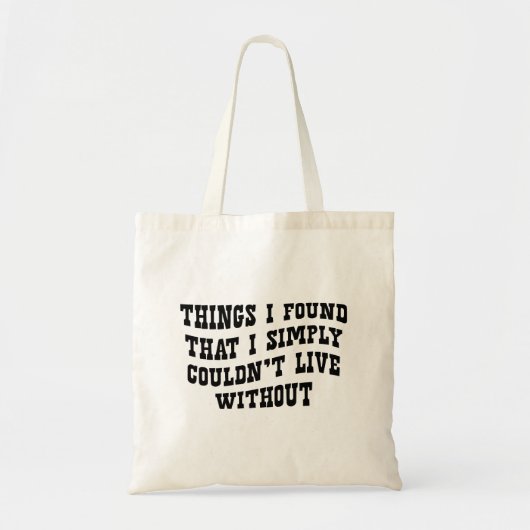Moderne Grappige Minimalistische Zwarte Typografie Tote Bag (Voorkant)