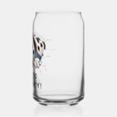 Moderne Grappige Ongebruikelijke Aangepaste Dalmat Blikvorm Glas (Links)