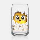 Moderne Grappige Ongebruikelijke Custom Chick Egg  Blikvorm Glas (Voorkant)