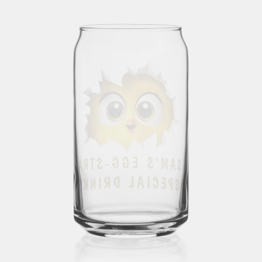 Moderne Grappige Ongebruikelijke Custom Chick Egg  Blikvorm Glas (Achterkant)