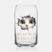 Moderne Grappige Ongebruikelijke Custom Dier Kat V Blikvorm Glas (Voorkant)