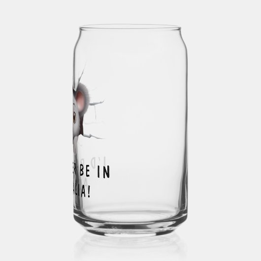 Moderne Grappige Ongebruikelijke Custom Dier Koala Blikvorm Glas (Links)