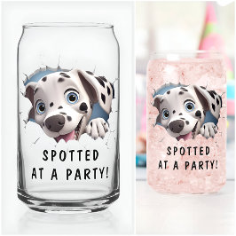 Moderne Grappige Ongewone Aangepaste Dalmatische V Blikvorm Glas