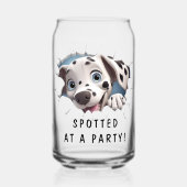 Moderne Grappige Ongewone Aangepaste Dalmatische V Blikvorm Glas (Voorkant)