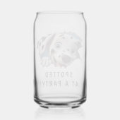 Moderne Grappige Ongewone Aangepaste Dalmatische V Blikvorm Glas (Achterkant)