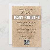 Moderne Grappige Ooievaar Neutrale Babyshower Uitn (Achterkant)