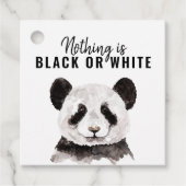 Moderne grappige panda zwart-wit met citaat bedankjes labels (Voorkant)