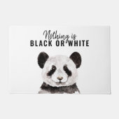 Moderne grappige panda zwart-wit met citaat deurmat (Voorkant)