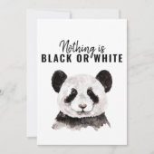 Moderne grappige panda zwart-wit met citaat feestdagenkaart (Voorkant)