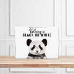 Moderne grappige panda zwart-wit met citaat fotoblokken<br><div class="desc">Moderne grappige panda zwart-wit met citaat</div>