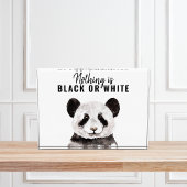 Moderne grappige panda zwart-wit met citaat fotoblokken