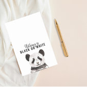 Moderne grappige panda zwart-wit met citaat post-it® notes