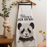 Moderne grappige panda zwart-wit met citaat schort<br><div class="desc">Moderne grappige panda zwart-wit met citaat</div>