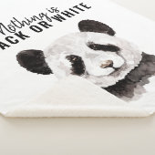 Moderne grappige panda zwart-wit met citaat sherpa deken (3/4)