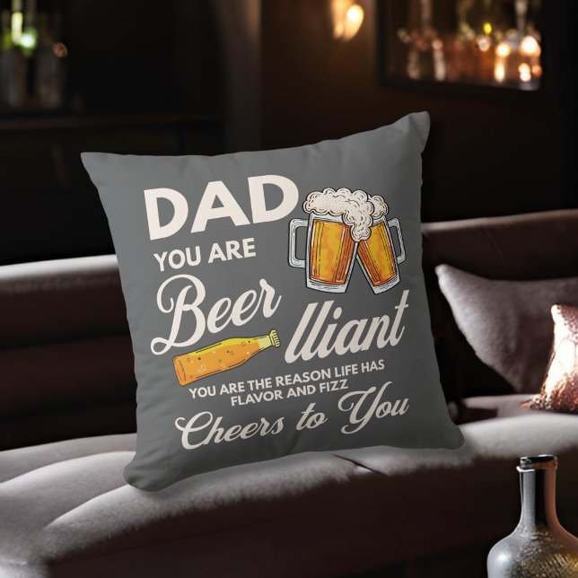 Moderne Grappige Papa Je Bent Bier-liant Vaderdag Kussen (Creator heeft geüpload)