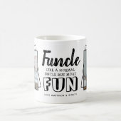 Moderne Grappige Quote 'Funcle' 2 x Foto | Oom Koffiemok (Center)