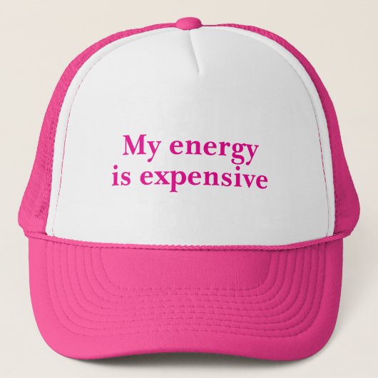 Moderne Grappige Quote Roze Kleur Tekst Trucker Pet (Voorkant)