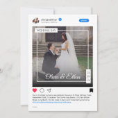 Moderne Grappige Social Media Bruiloft Kaart (Voorkant)