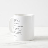 Moderne Grappige Stiefvader Definitie Vaderdag Cad Koffiemok (Voorkant links)