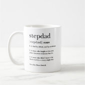 Moderne Grappige Stiefvader Definitie Vaderdag Cad Koffiemok (Links)