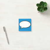 Moderne Grappige Stripboek Spraakballon Blauw Post-it® Notes (Kantoor)