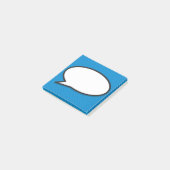 Moderne Grappige Stripboek Spraakballon Blauw Post-it® Notes (Schuin)